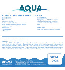 SSC-AQU-001 - AQUA FOAM SOAP WITH MOISTURISER - 1000ml x 6